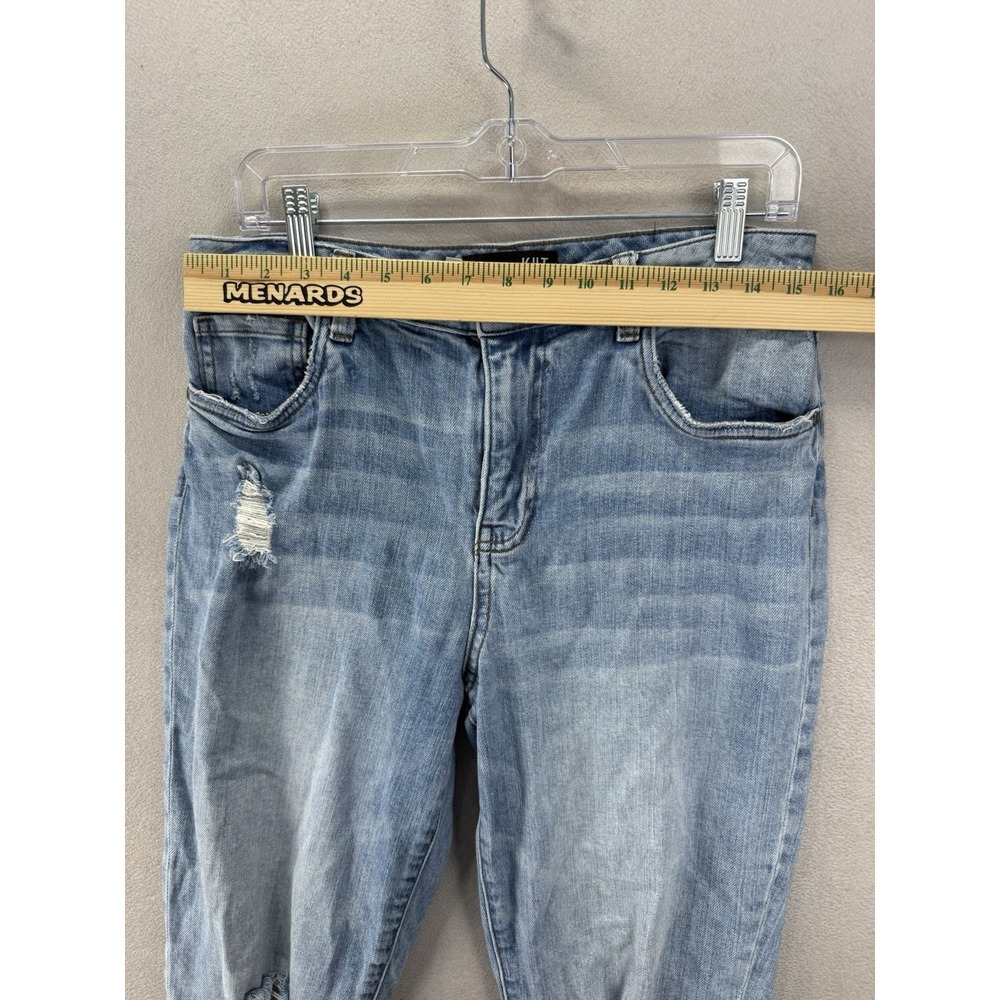 KUT From The Kloth Christine High Rise Straight Leg Distressed Jeans Womens Sz 8 - Picture 4 of 10